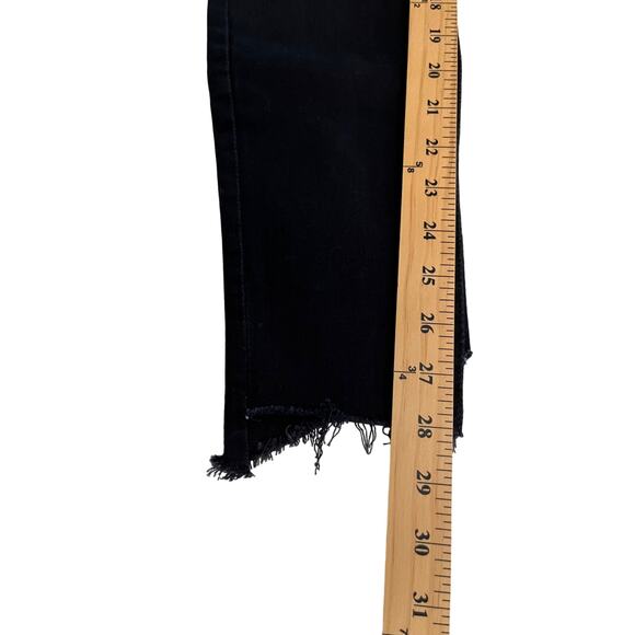 MOTHER The Stunner Zip Two Step Fray Women's Black Denim Jeans Sz 27 - Picture 10 of 11